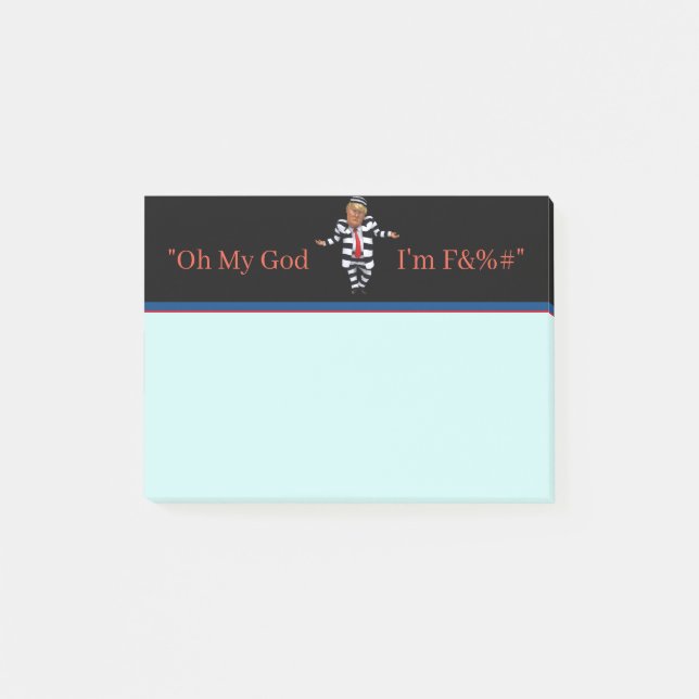 Trump in Prison Wear Post-It Notes (Front)