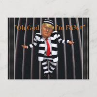 Trump in Prison Wear Postcard