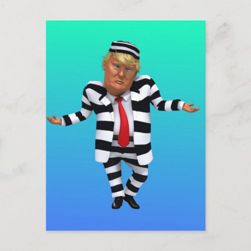 Trump in Prison Wear Postcard