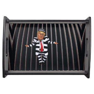 Trump in Prison Wear Serving Tray