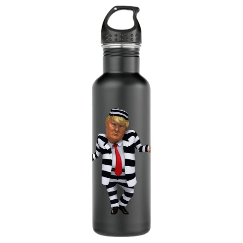 Trump in Prison Wear Stainless Steel Water Bottle