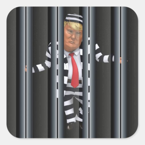 Trump in Prison Wear Sticker