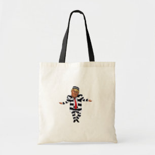 Trump in Prison Wear Tote Bag