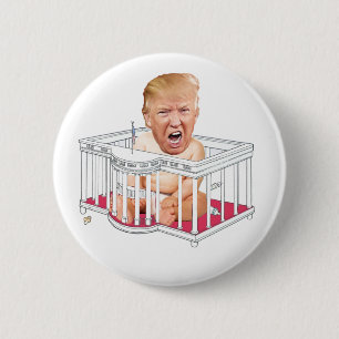 Trump in White House Playpen Button
