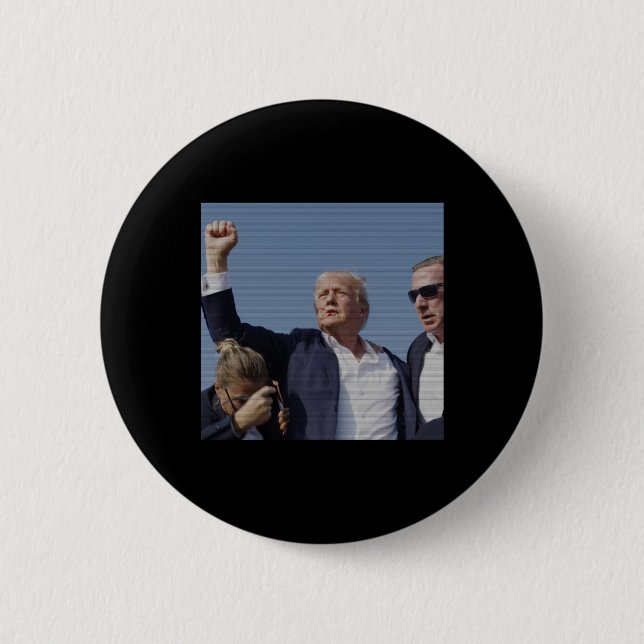 Trump Ination Attempt - Trump's Rally Pennsylvania Button (Front)