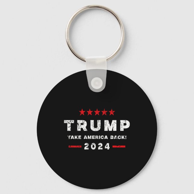Trump Ination Attempt You Missed Twice 2 Sided  Keychain (Front)