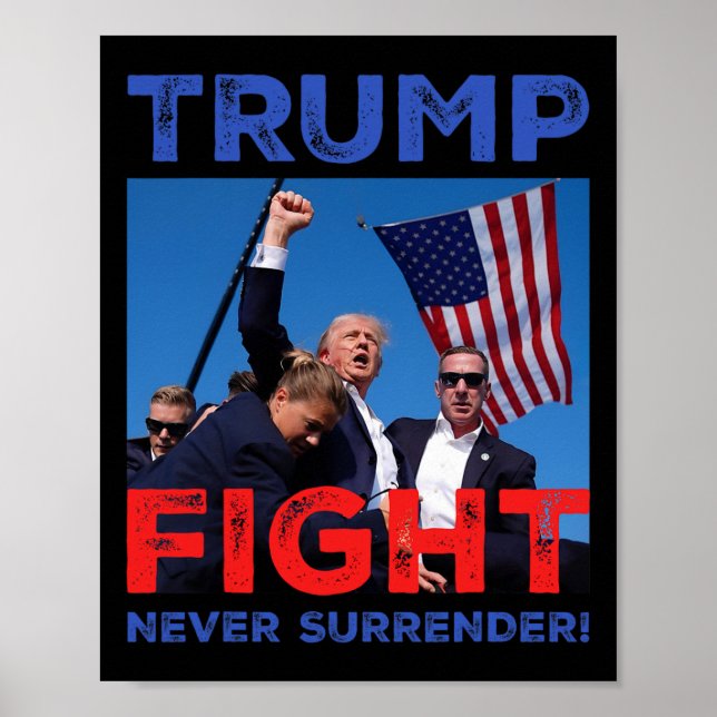 Trump Ination Tee Donald Trump Shooting Fight Trum Poster (Front)