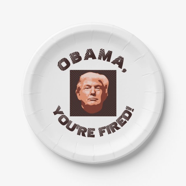Trump Inauguration 2017 Custom Color Paper Plates (Front)