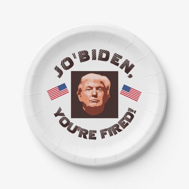 Trump Inauguration 2025 Custom Color Paper Plates (Front)