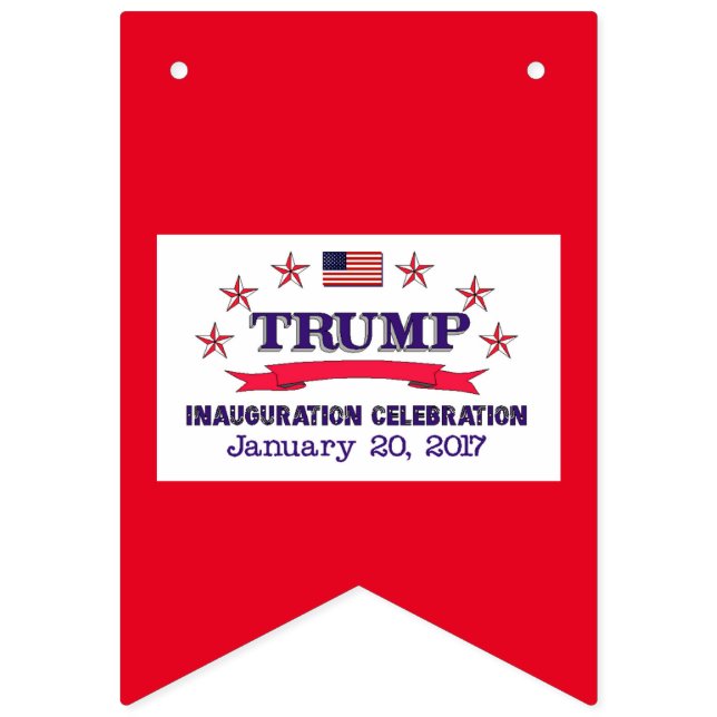 Trump Inauguration Bunting Flags (First Flag)