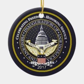 Trump Inauguration Ceramic Ornament by samappleby at Zazzle