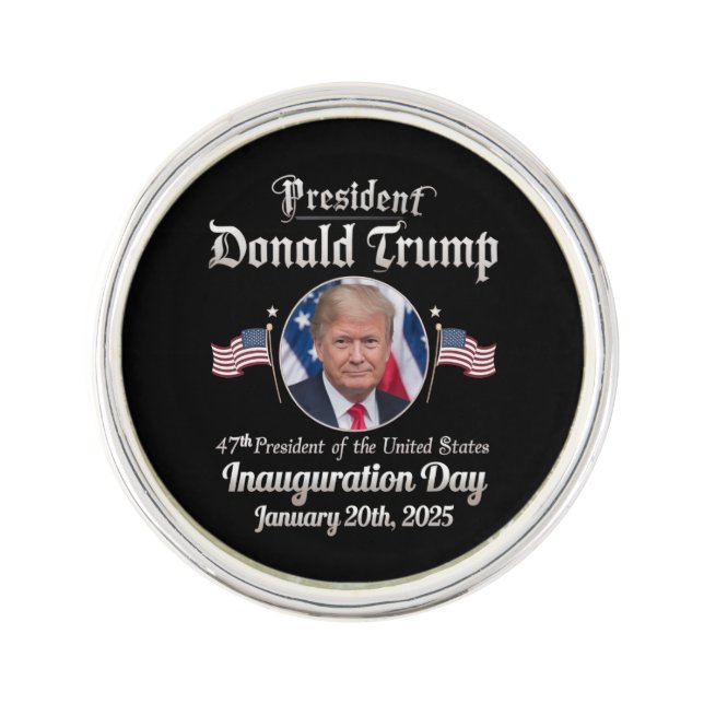 Trump Inauguration Day 2025 47th USA President Lapel Pin (Front)