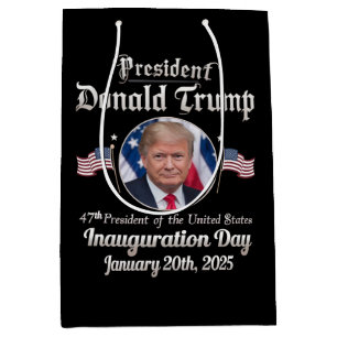 Trump Inauguration Day 2025 47th USA President Medium Gift Bag