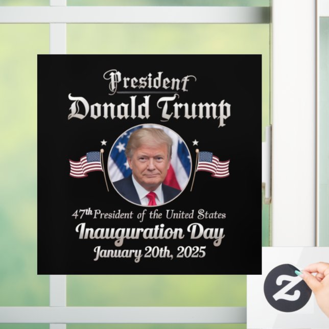 Trump Inauguration Day 2025 47th USA President Window Cling (Home)