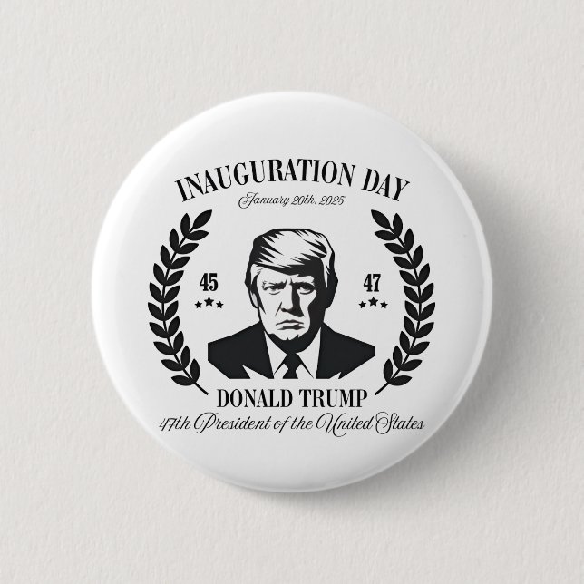 Trump Inauguration Day 2025 Proud Maga  Button (Front)