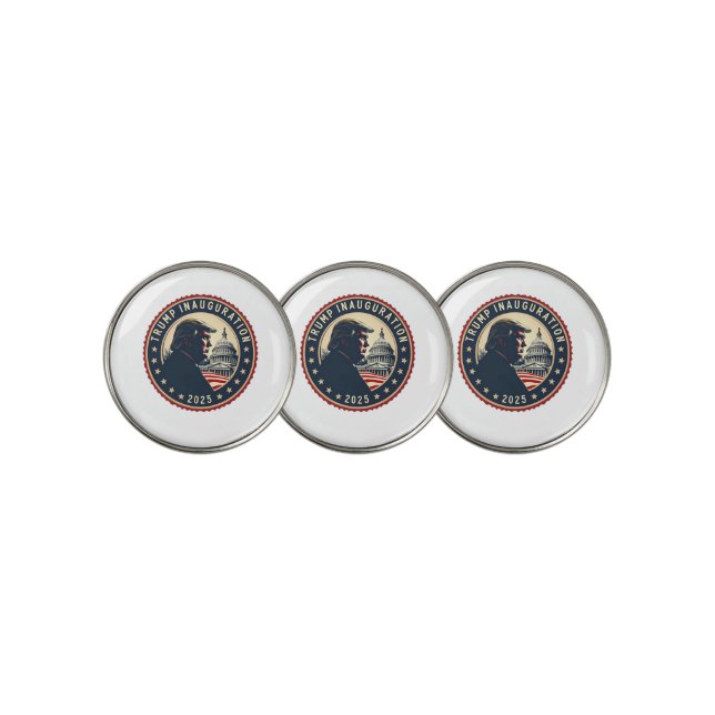 Trump Inauguration Day 2025 Proud Maga  Golf Ball Marker (3 Up)