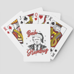 Trump Inauguration Day Christmas Santa bah humbug Poker Cards