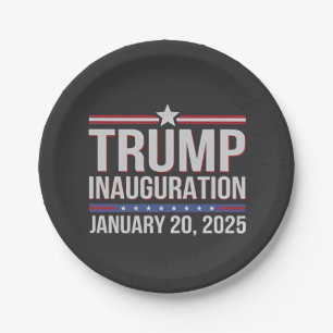 Trump inauguration Day January 2025 President Paper Plates