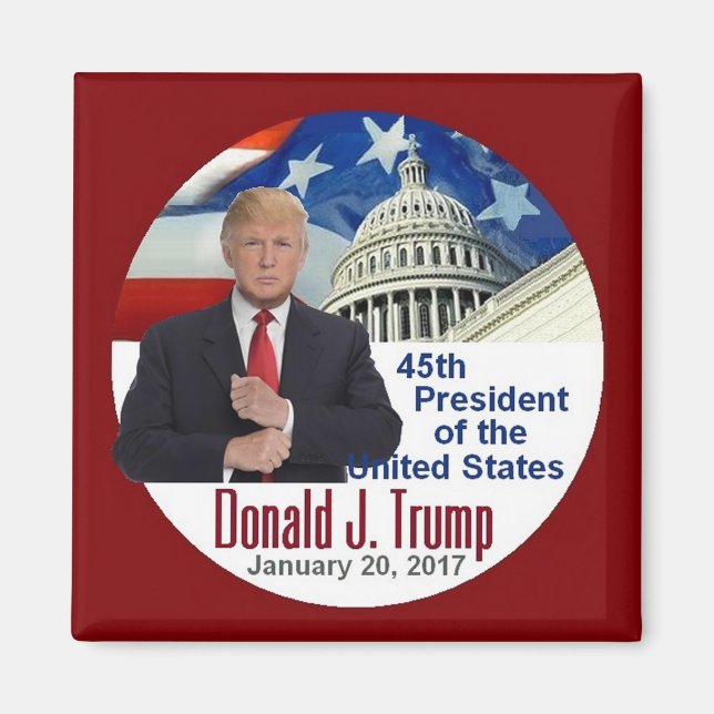 TRUMP Inauguration Sguare Magnet (Front)