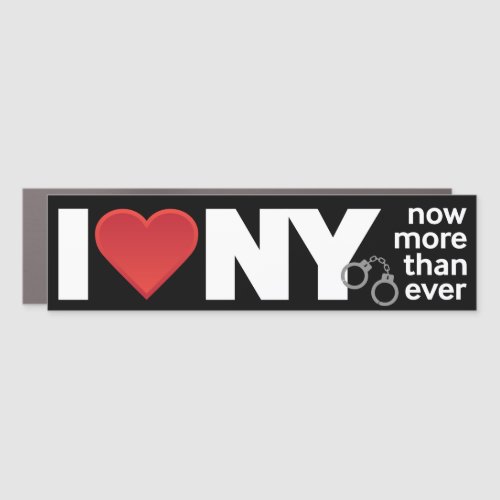 Trump Indicted I LOVE YOU NY Handcuffs Car Magnet