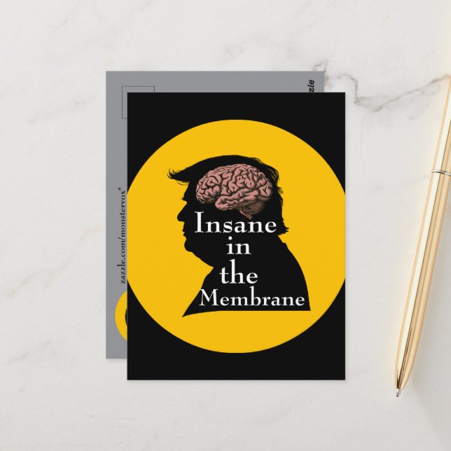 Trump/Insane Postcard (Front/Back In Situ)