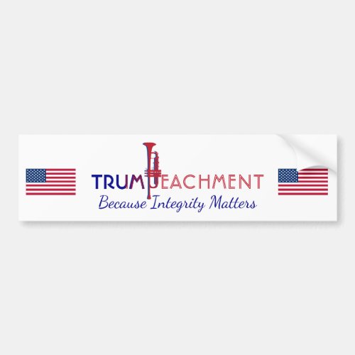 TRUMP  Integrity Matters  US Election Bumper Sticker