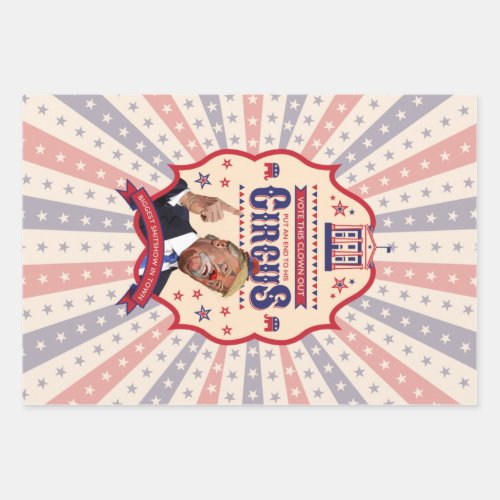 Trump Is A Clown _ Vintage Circus Poster Wrapping Paper Sheets