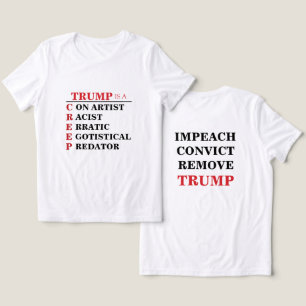 Trump is a Creep Predator Con Artist Two-Sided Tri-Blend Shirt