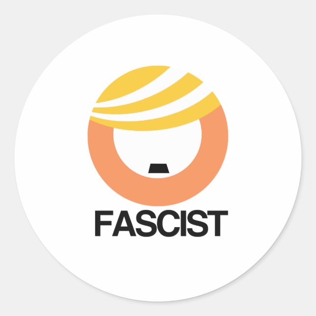 Trump is a Fascist Classic Round Sticker (Front)