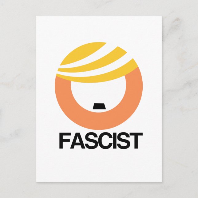 Trump is a Fascist Postcard (Front)