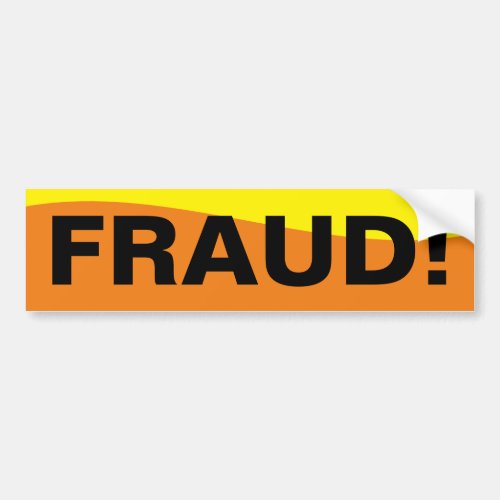 TRUMP IS A FRAUD BUMPER STICKER