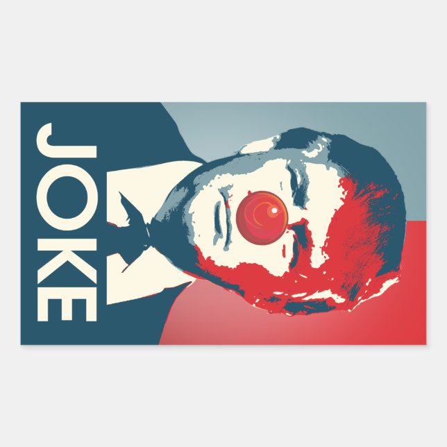 Trump is a Joke - Anti-Trump Propaganda Rectangular Sticker (Front)