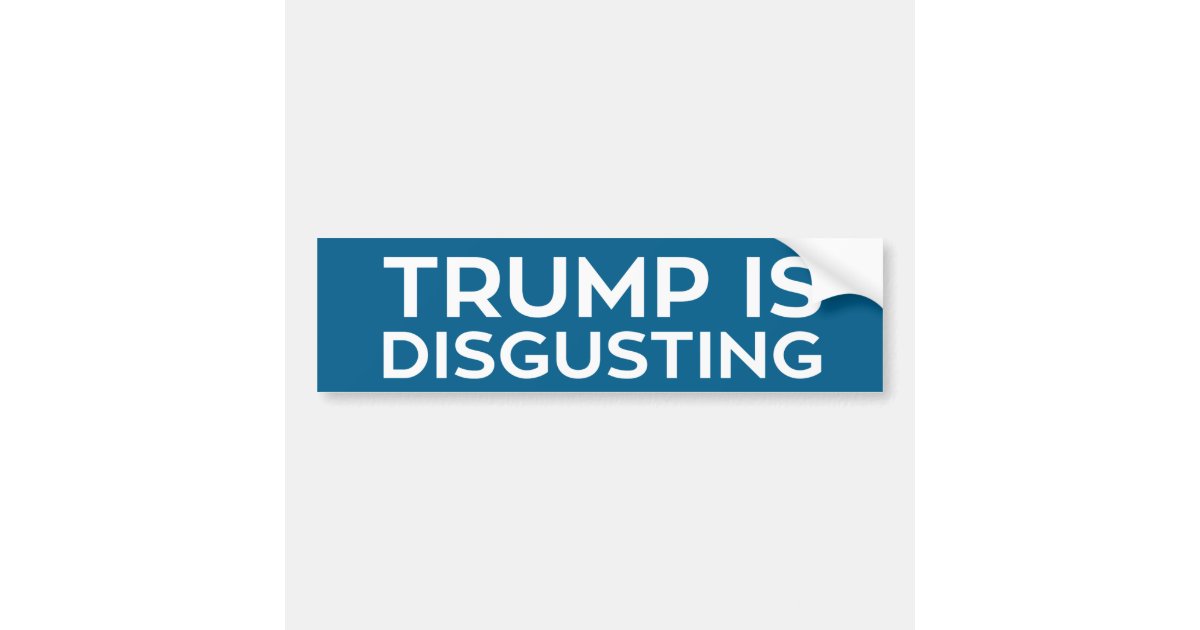 Trump is Disgusting Bumper Sticker | Zazzle
