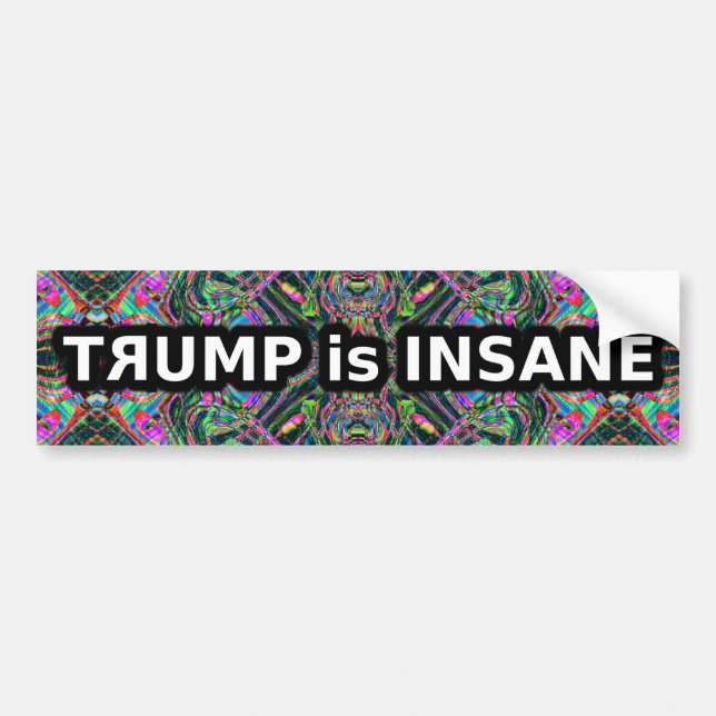 Trump is insane bumper sticker (Front)