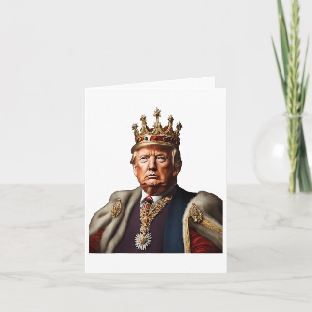 Trump Is King Long Live The King American Flag Pat Card (Front)