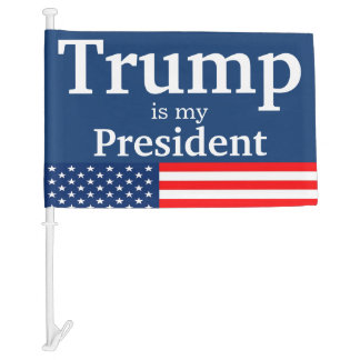 Trump is My President Navy Blue with American Flag