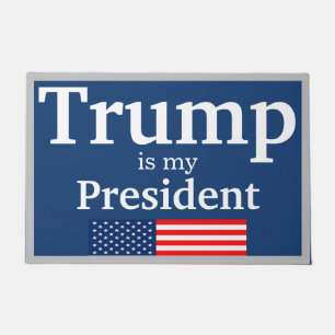 Trump is My President Patriotic American Flag Doormat