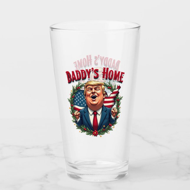 Trump is My President ,Trump Inauguration Day Glass (Front)