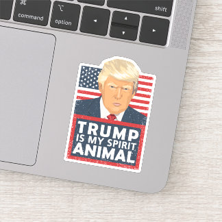 Trump is My Spirit Animal Funny Contour Cut Sticker