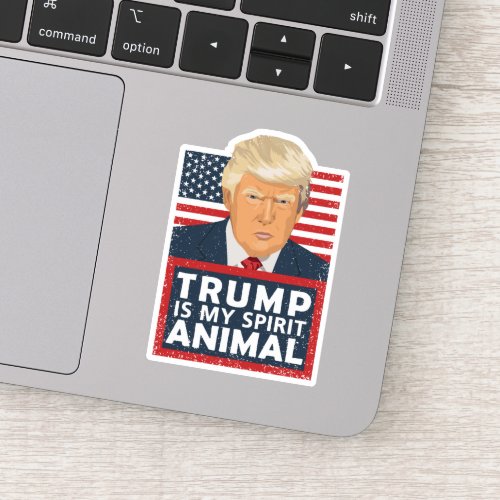 Trump is My Spirit Animal Funny Contour Cut Sticker