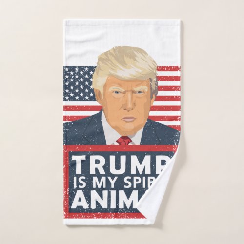 Trump is My Spirit Animal Funny Hand Towel
