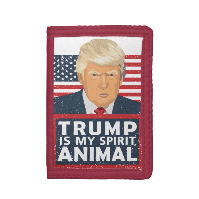 Trump is My Spirit Animal Funny Trifold Wallet (Front Vertical)