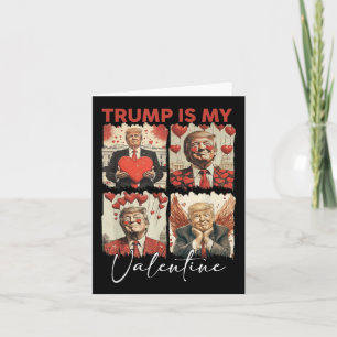 Trump Is My Valentine Funny Trump Valentine Retro Card