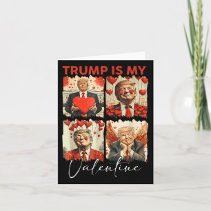Trump Is My Valentine Funny Trump Valentine Retro  Card
