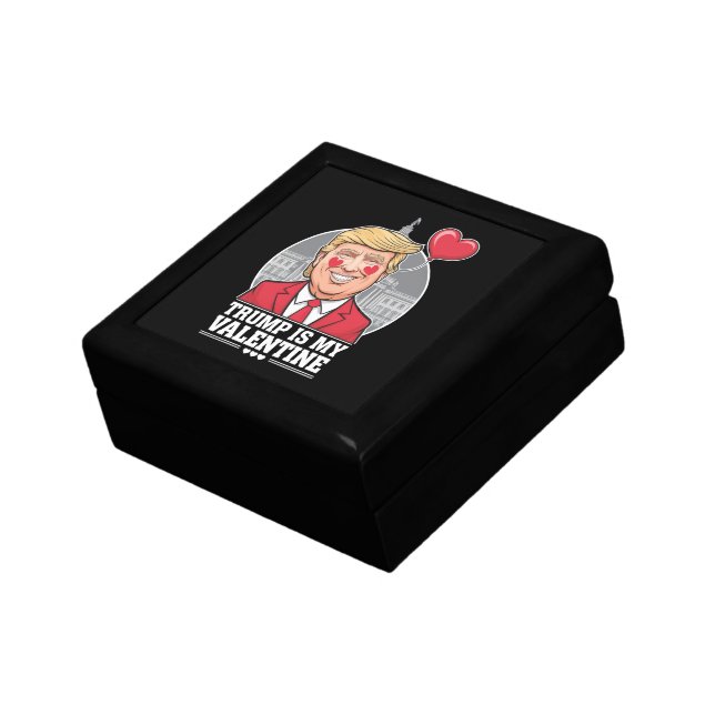 Trump is My Valentine Retro Valentines Day  Gift Box (Side)