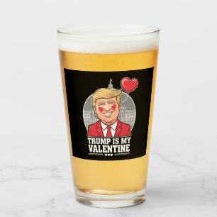 Trump is My Valentine Retro Valentines Day  Glass