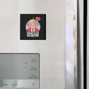 Trump is My Valentine Retro Valentines Day Magnet