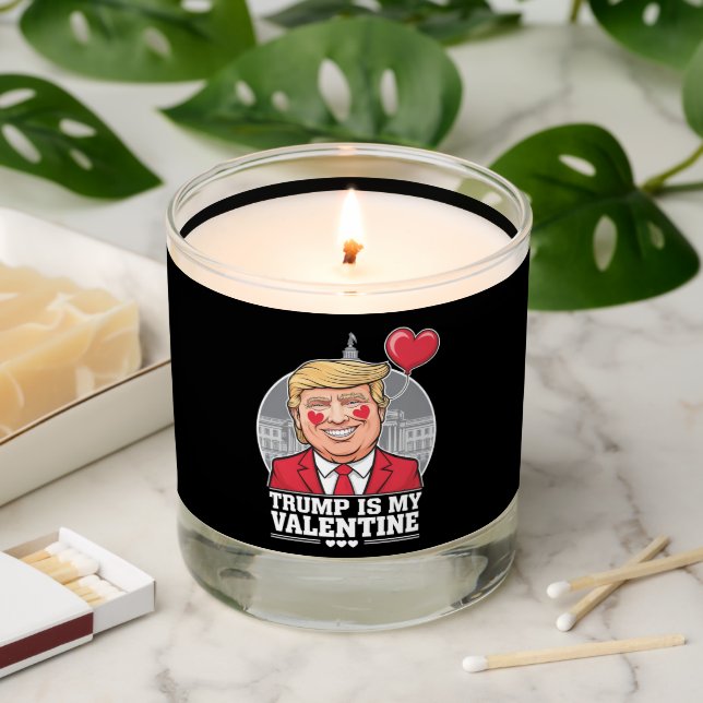 Trump is My Valentine Retro Valentines Day  Scented Candle (Lit)