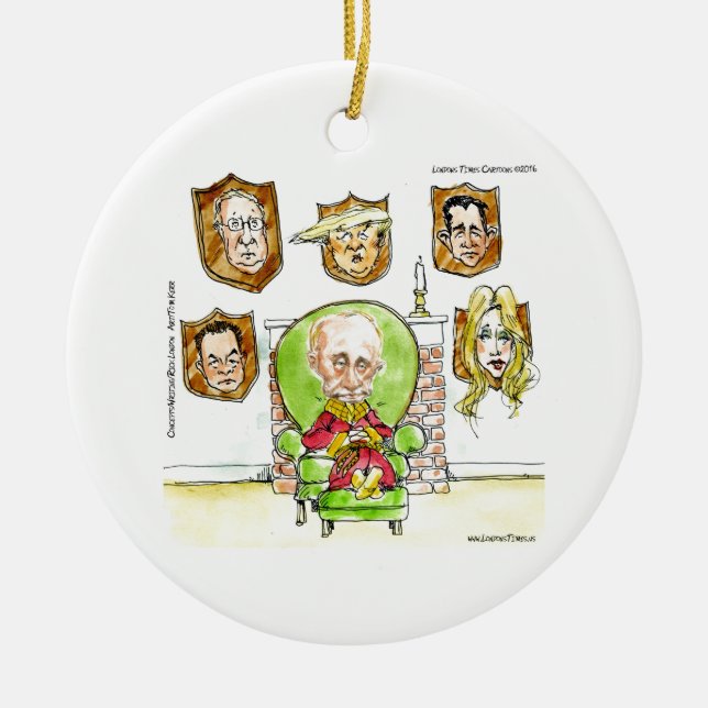 Trump Is Putin On The Ritz Gifts Ceramic Ornament (Front)