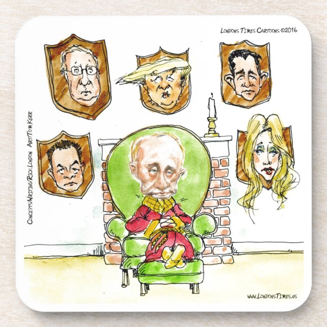 Trump Is Putin On The Ritz Gifts Coaster (Front)